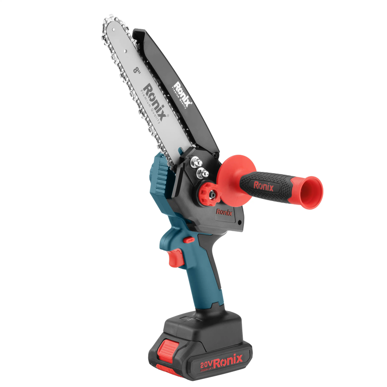 اره زنجیری شارژی ۲۰ سانت براش‌لس ۲۰ ولت رونیکس مدل ۸۶۵۸